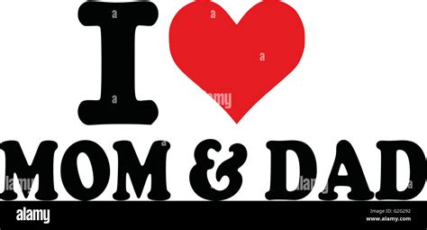 I love Mom and dad Stock Photo - Alamy