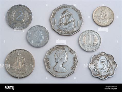 Variety of Eastern Caribbean dollar coins in various cent Stock Photo ...