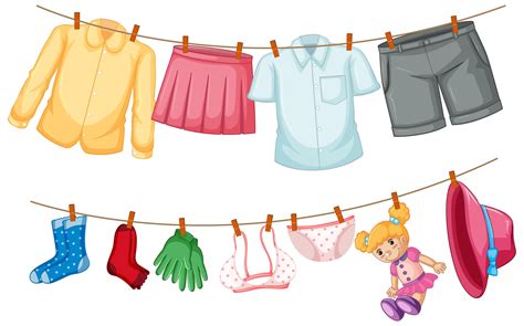 Isolated clothes hanging on white background 1482578 Vector Art at Vecteezy