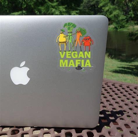 Vegan Mafia Laptop Sticker, Car Sticker, Laptop Decal, Car Decal, Wall ...