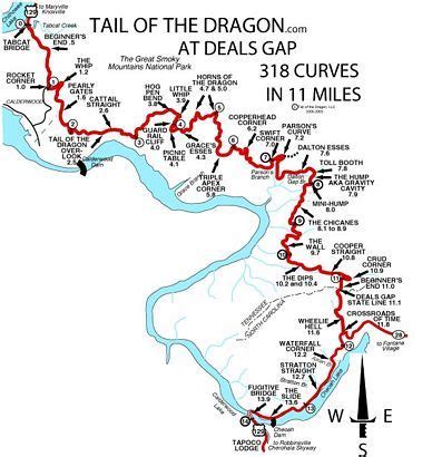 dragon tail tennessee map - Google Search | Vacation -- KY/TN ...