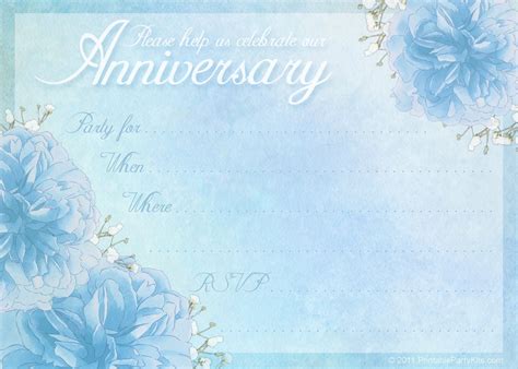 Free Anniversary Invitation Templates