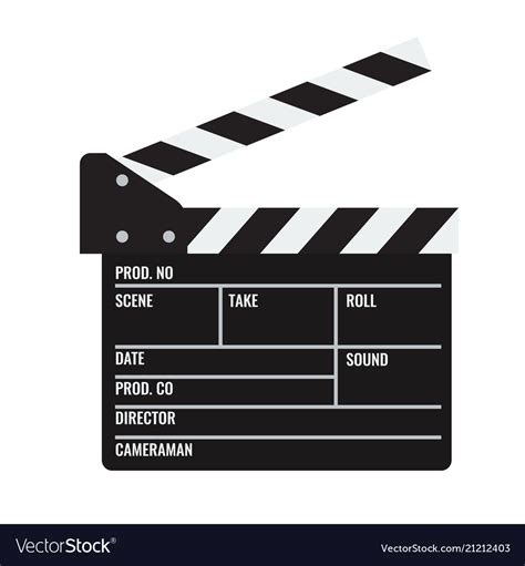 Opened cinema or film clapper Royalty Free Vector Image