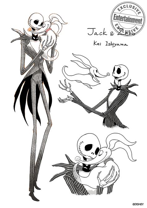 Jack Skellington And Zero Drawing