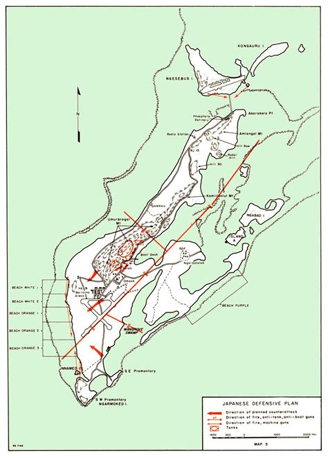 [Map] Map showing Japanese defensive plan at Peleliu | Map, Battle of ...