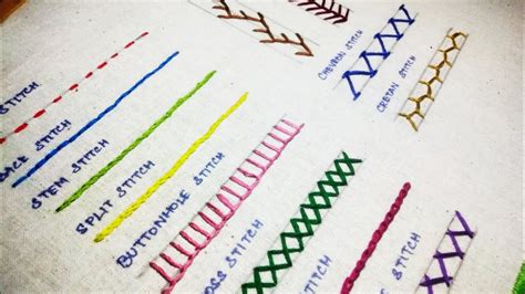 Embroidery Stitches Name Grade 8 | Hand Embroidery