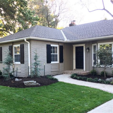 Exterior - Before & After • Mindfully Gray | Ranch house exterior, Gray ...