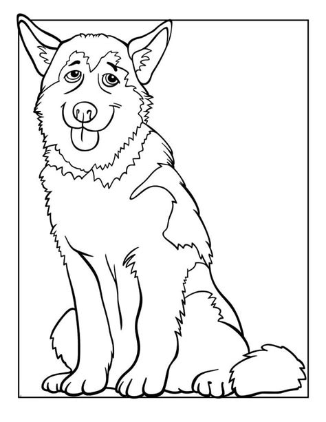 Alaskan Husky Coloring Pages