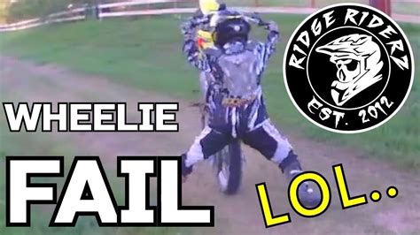 Dirt Bike Wheelie FAIL - YouTube