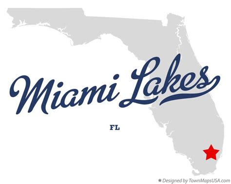 Map of Miami Lakes, FL, Florida