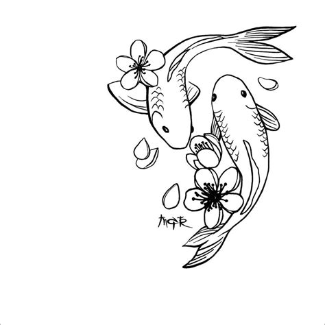 Koi Fish Drawing at GetDrawings | Free download