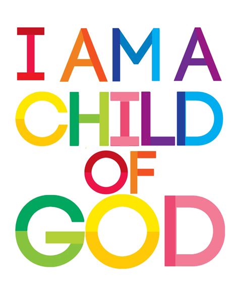 I Am a Child of God Poster Christian Print Church Nursery Art | Etsy