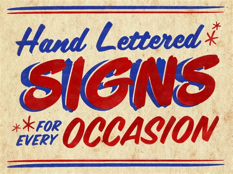 Hand Lettered Signs for Every Occasion by Keith Tatum