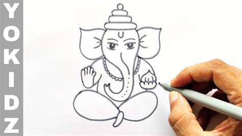 Ganesh Ji drawing Making | How to make Ganesha drawing Easy - YouTube