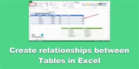 How to create relationships between Tables in Excel