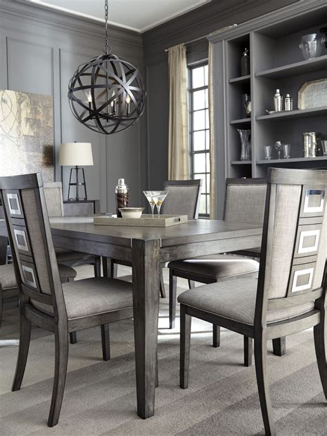 Chadoni Gray Rectangular Extendable Dining Room Set from Ashley ...