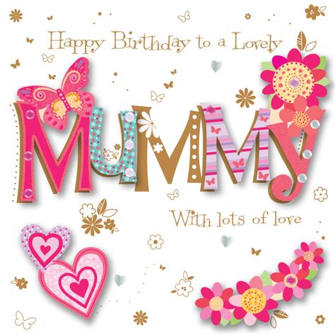 Mummy Birthday Handmade Embellished Greeting Car | Cards