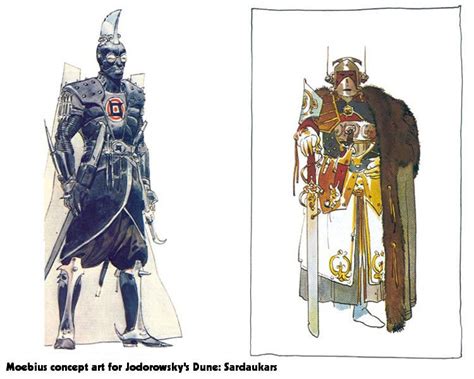 Moebius Concept Art for Jodorowsky's 'Dune' Characters | Jodorowsky's ...