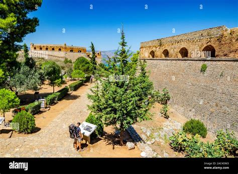 The entrance of Palamidi Castle in Nafplion Stock Photo - Alamy