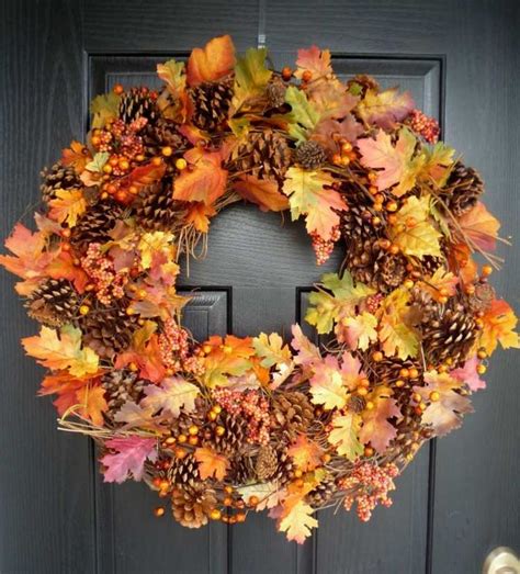 bricolage automne couronne feuilles | Fall leaf decor, Fall wreath, Diy ...