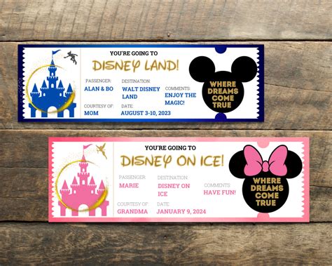 Free Printable Surprise Disney Tickets For Your Family Trip - Just ...