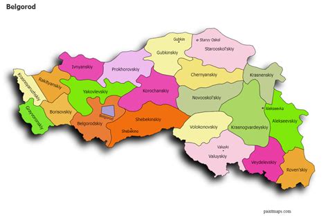 Create Custom Belgorod Map Chart with Online, Free Map Maker.