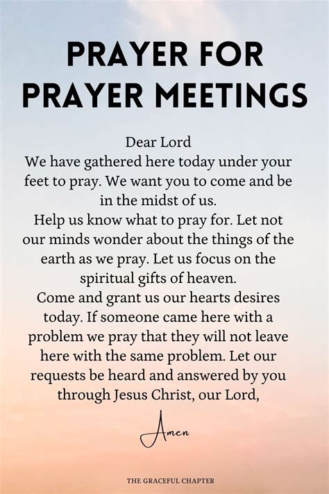 10 short prayers for meetings and gatherings – Artofit