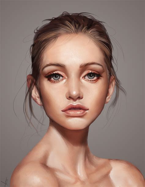 A beautiful face, Victor Lozada | Digital painting portrait, Digital ...