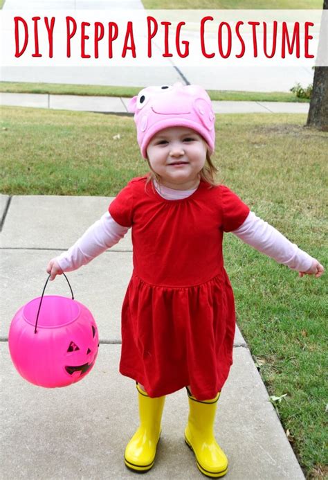 DIY Fleece Peppa Pig Hat & Halloween Costume | The TipToe Fairy