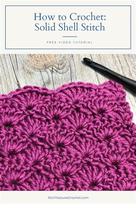 Learn how to crochet this solid shell stitch with this free video ...