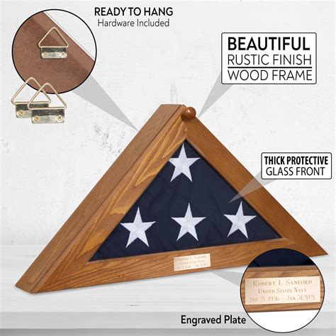 Flag Display Case With Personalized Engraving for Standard - Etsy