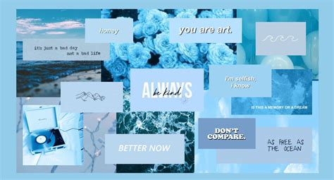 Blue Aesthetic Laptop/desktop Wallpaper - Etsy