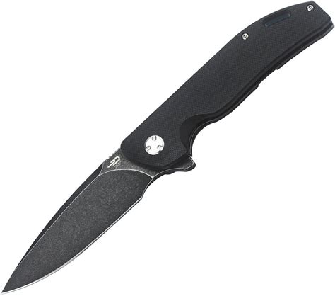 Bestech Knives Bison Framelock Titanium/Black G10 Folding Black D2 Ste ...