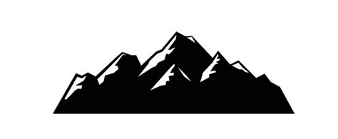 Set of mountain peaks on white background design Vector Image