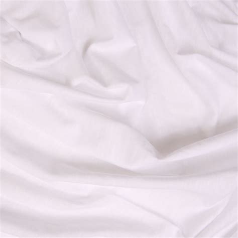 Fine White Cotton T-Shirt Jersey - Bloomsbury Square Dressmaking Fabric