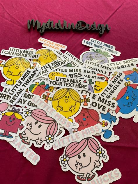 Little Miss Custom Stickers, Little Miss, Mr.men Sticker Custom ...