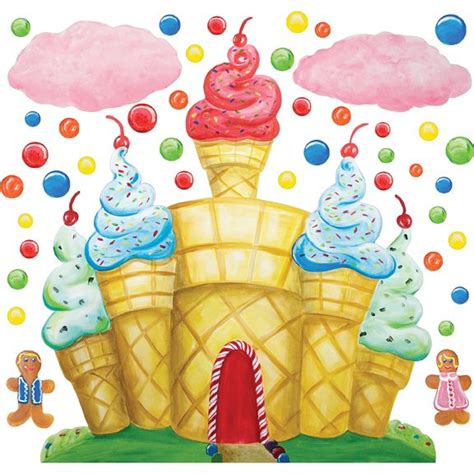 Candy Land Castle tattoo idea. I like the fairyfloss clouds only ...