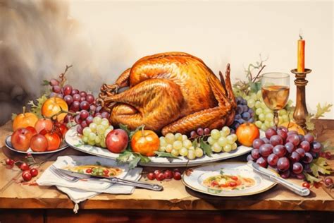 Thanksgiving Food Art Illustration Free Stock Photo - Public Domain ...