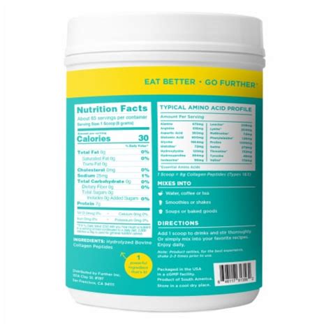 Further Food Collagen Peptides Pure Protein Powder, 24 oz - Foods Co.