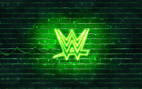 WWE green logo green brickwall, World Wrestling Entertainment, WWE logo ...