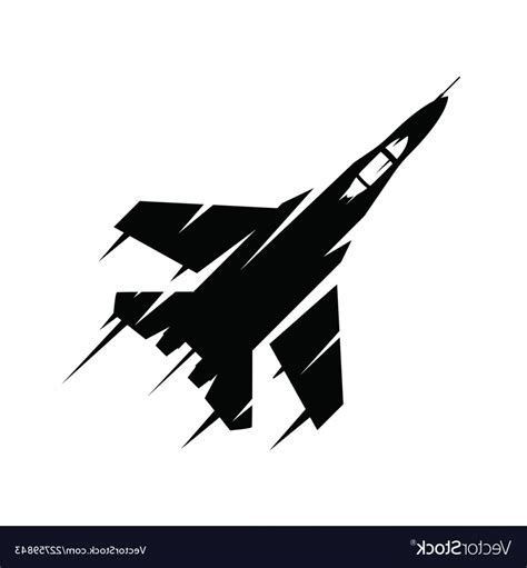 Fighter Jet Silhouette Vector at Vectorified.com | Collection of ...