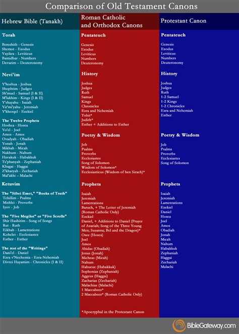 What Makes Up the Bible Canon? A Comparison of Old Testaments - Bible ...