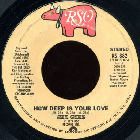 Bee Gees – How Deep Is Your Love – Vinyl (Pitman Pressing, 7", 45 RPM ...