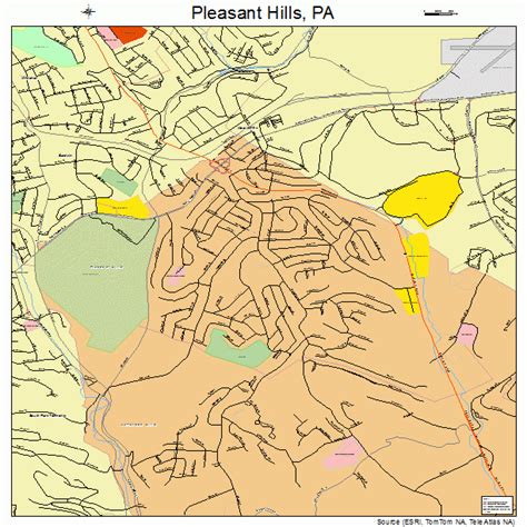 Pleasant Hills Pennsylvania Street Map 4261328