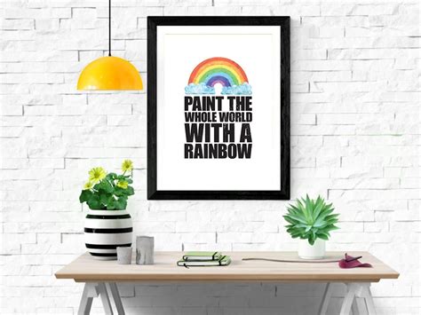 Paint The Whole World With A Rainbow Original Rainbow | Etsy