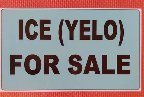 Laminated Ice (Yelo) for Sale - A4 size signage | Lazada PH