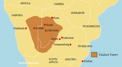 Kalahari Desert World Map