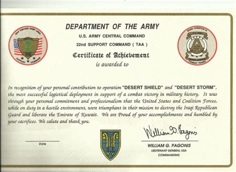 US ARMY Certificate of Achievement by vintagepostexchange on Etsy