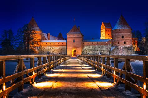 Winter Fairy Tale In The Trakai Castle In Lithuania