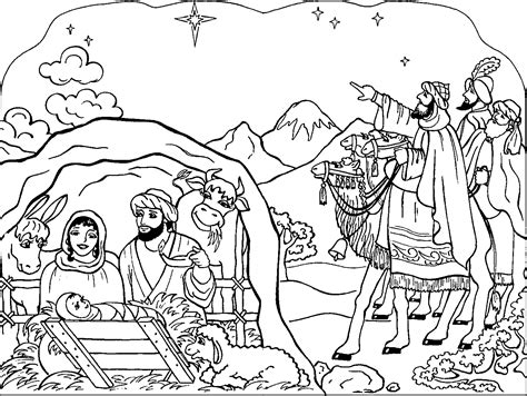 Printable Nativity Coloring Pages - Printable Word Searches